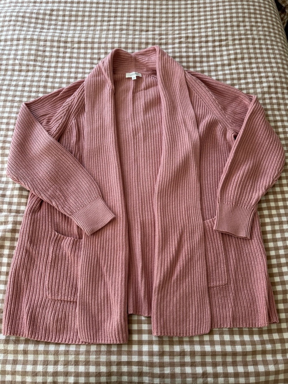 Haven Well Within Open-Front Ribbed Cardigan - Mauve Pink